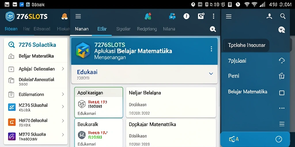 Tampilan antarmuka interaktif 7276SLOTS untuk belajar matematika.