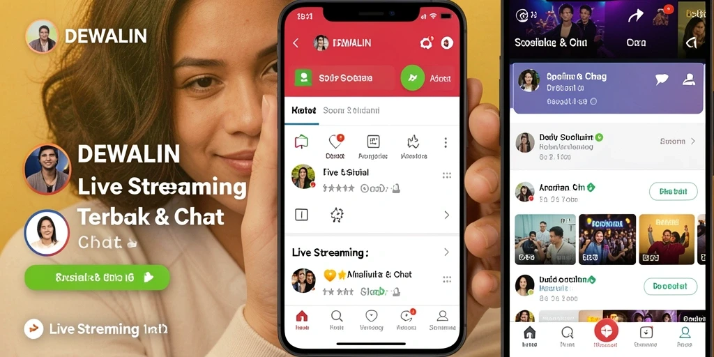 Tampilan aplikasi DEWALIN saat melakukan Live Streaming.