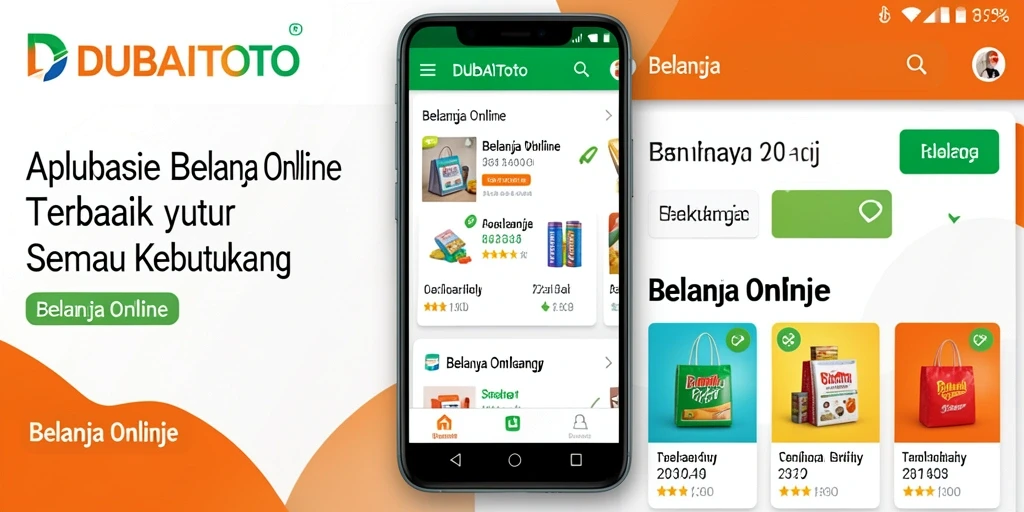 Tampilan antarmuka aplikasi DUBAITOTO untuk Belanja Online.