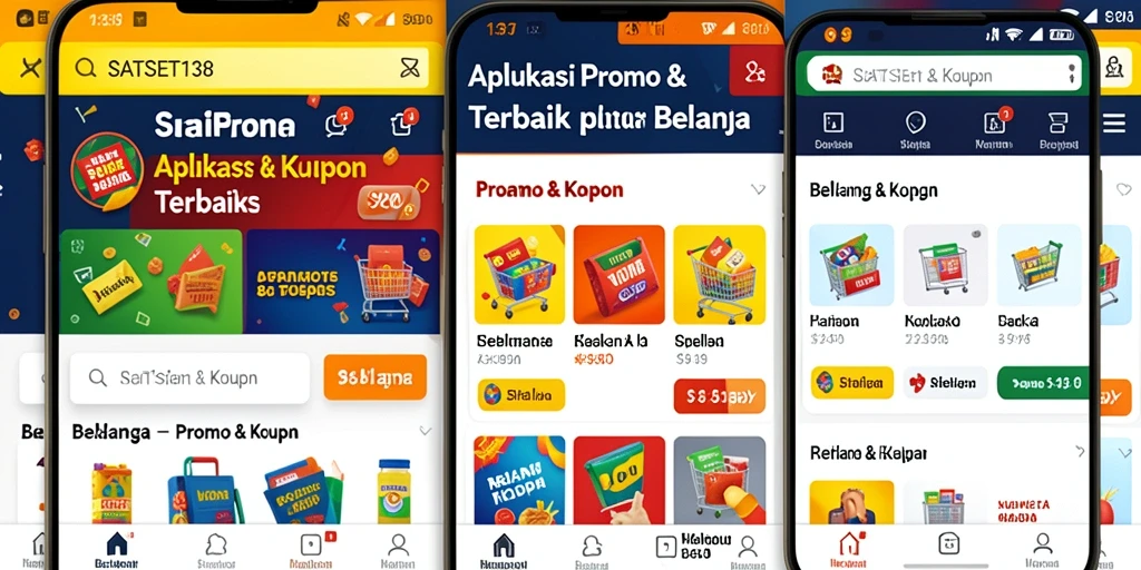 Screenshot antarmuka aplikasi SATSET138 dengan penawaran kupon yang menarik.