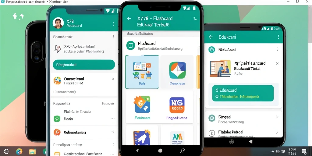 Tampilan antarmuka pengguna X78 yang menarik dan fungsional untuk pembelajaran Flashcard.